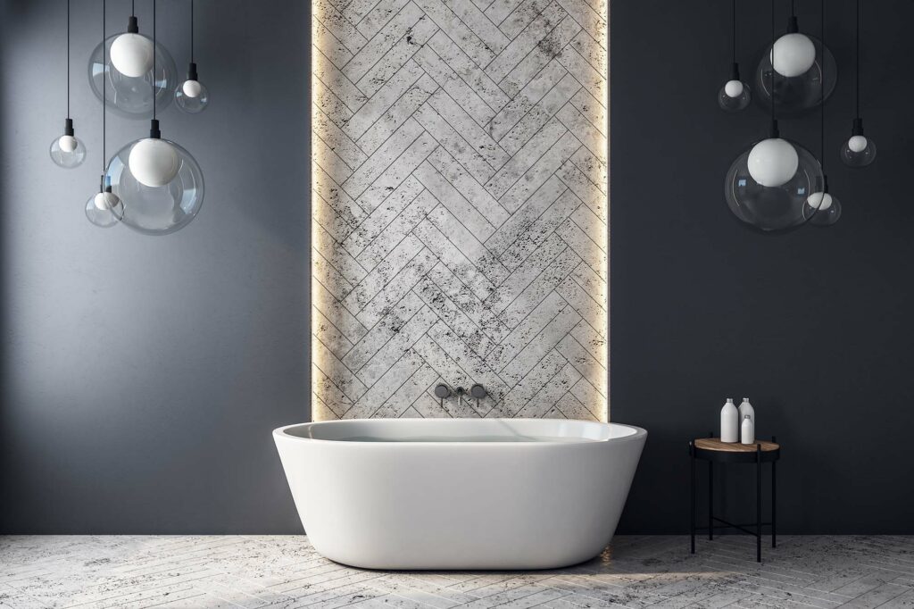 Bathroom tile flooring