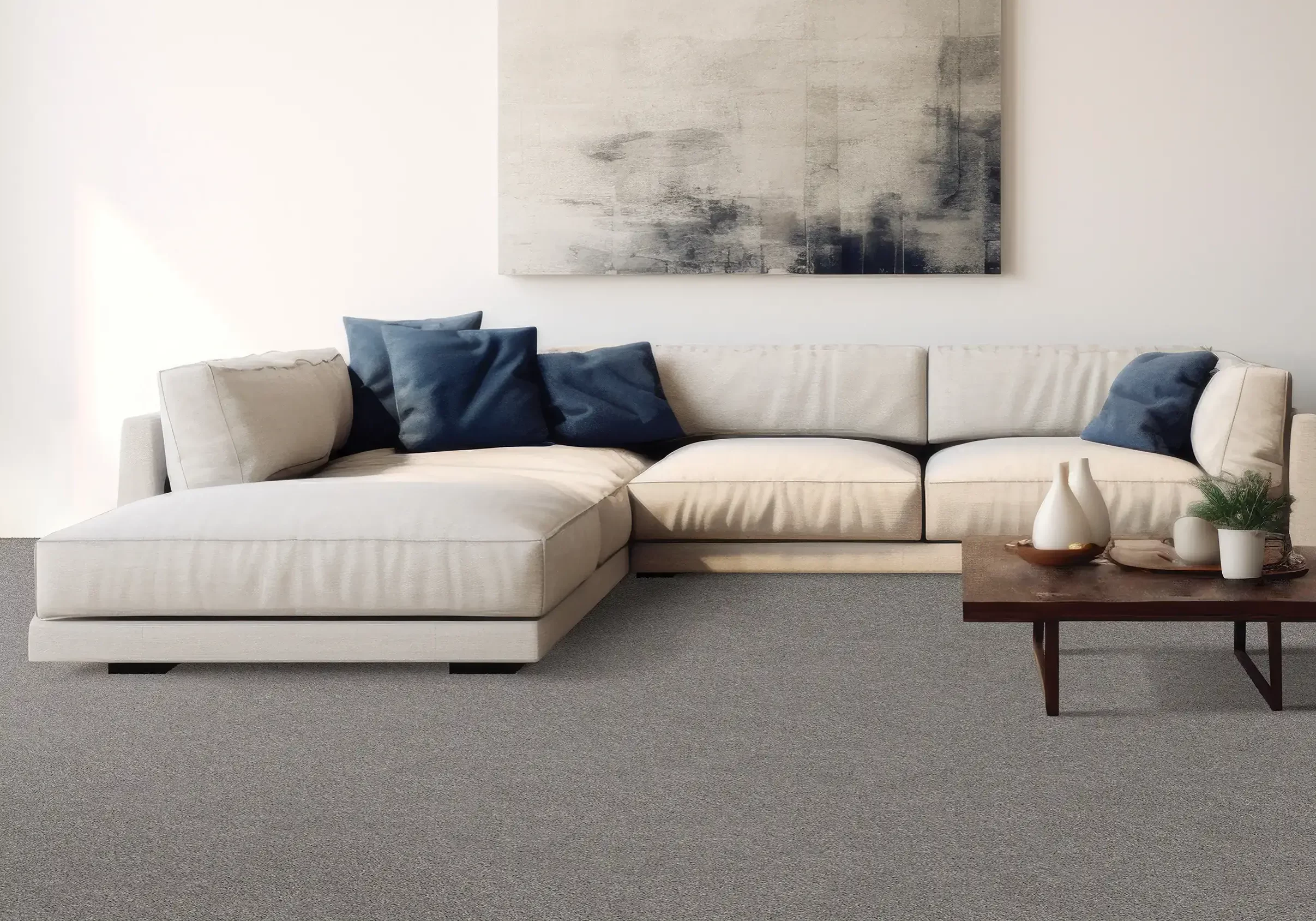 Living room grey carpet