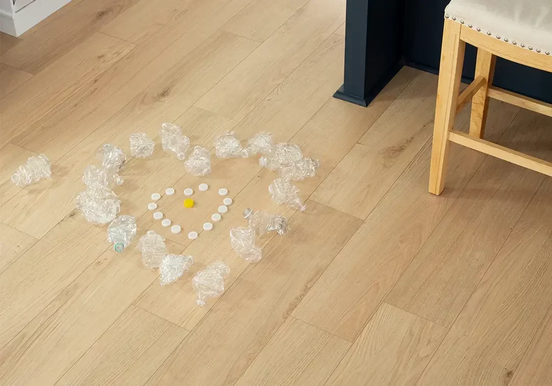 Sustainably designed flooring to reduce plastic pollution